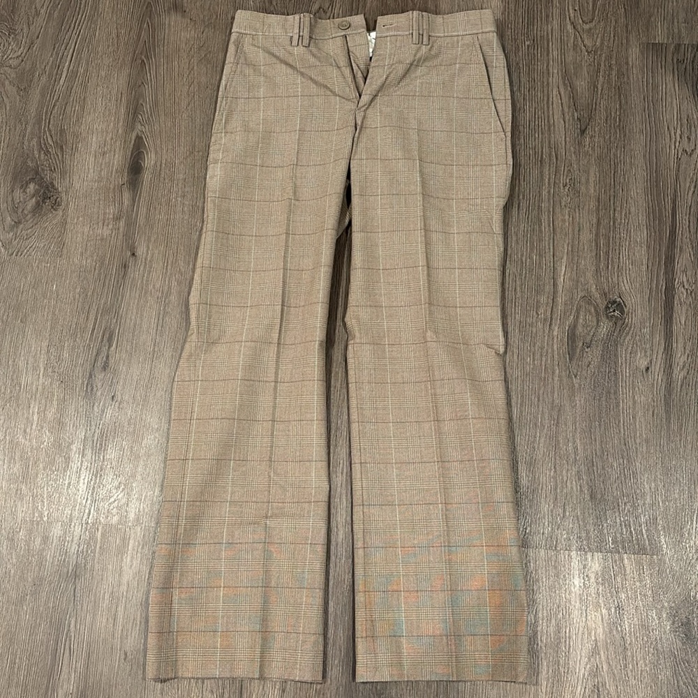 Ben Sherman Tan Plaid Chinos